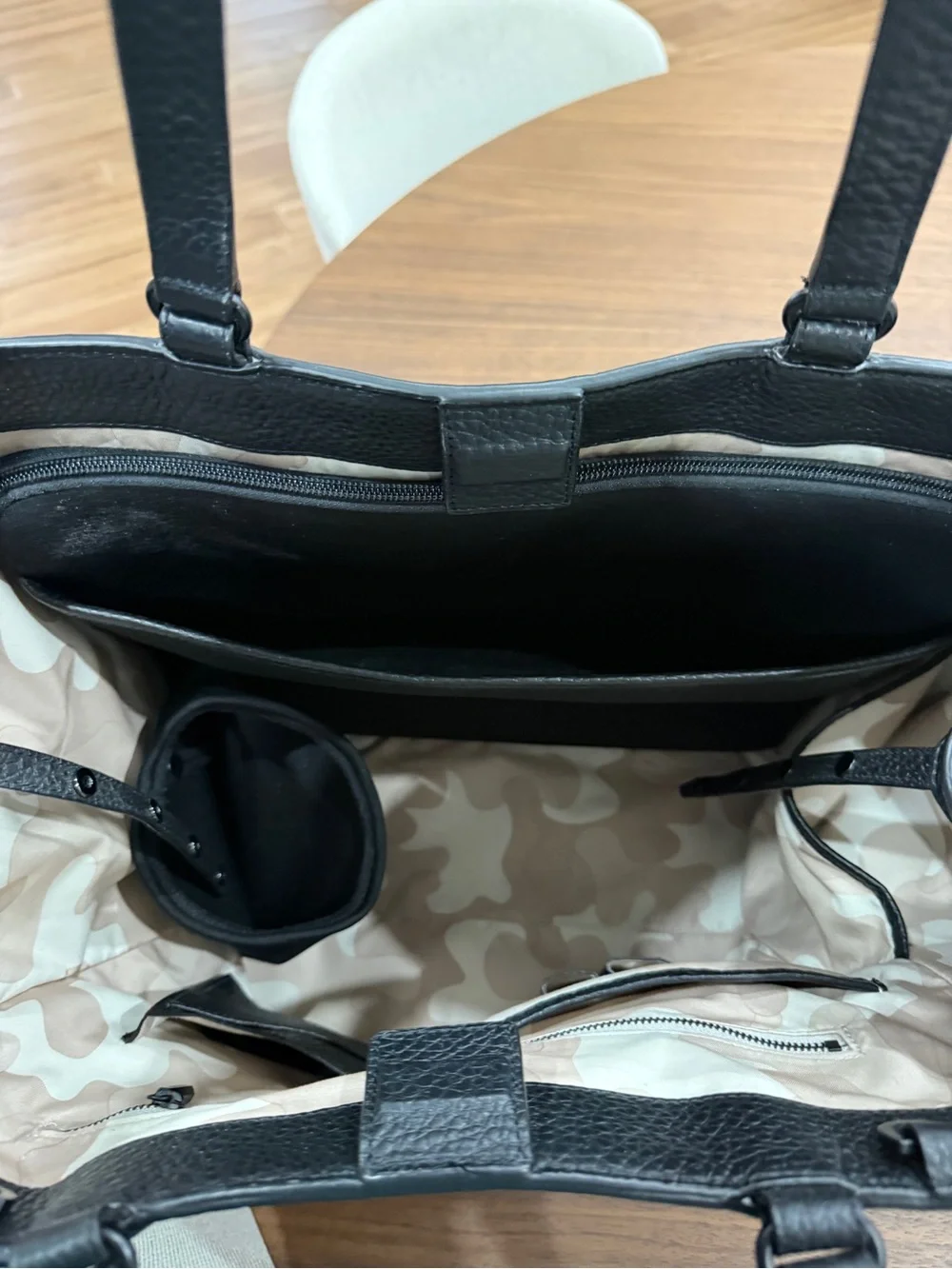 Dagne Dover Black Pebbled Leather Tote - Picture 7 of 8